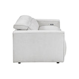 Phoebe Light Gray Power Reclining Sofa and Loveseat by Homelegance at Eve Furniture