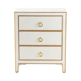 Phoebe White/Gold Chest by Crestview at Eve Furniture