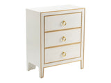 Phoebe White/Gold Chest by Crestview at Eve Furniture