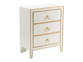 Phoebe White/Gold Chest by Crestview at Eve Furniture
