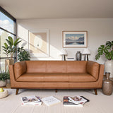 Phoenix Cognac Leather Sofa by Ashcroft Furniture at Eve Furniture