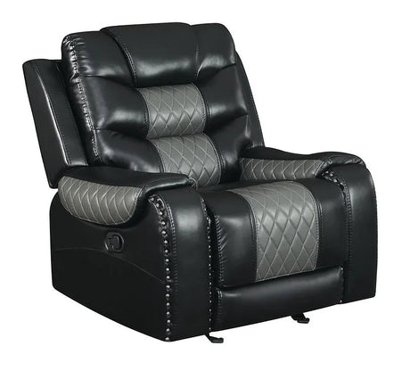 Phoenix II Black 3-Piece Reclining Living Room Set by New Era Innovations at Eve Furniture