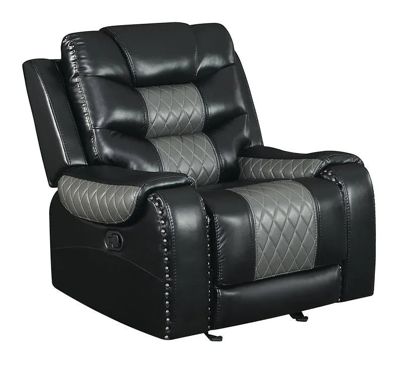 Phoenix II Black Reclining Living Room Set by New Era Innovations at Eve Furniture