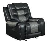 Phoenix II Black Reclining Living Room Set by New Era Innovations at Eve Furniture