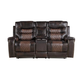 Phoenix II Brown Reclining Living Room Set by New Era Innovations at Eve Furniture
