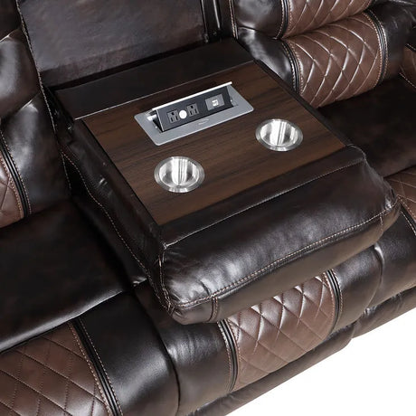 Phoenix II Brown Reclining Living Room Set by New Era Innovations at Eve Furniture