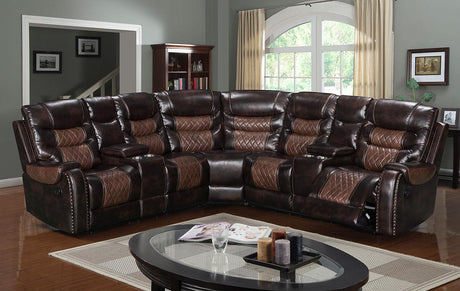 Phoenix II Brown Reclining Sectional by New Era Innovations at Eve Furniture