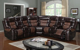 Phoenix II Brown Reclining Sectional by New Era Innovations at Eve Furniture