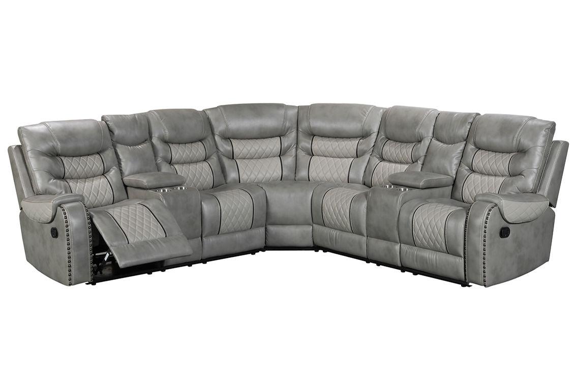 Phoenix II Grey Reclining Sectional by New Era Innovations at Eve Furniture