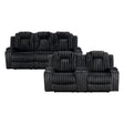 Phyllis Black Corduroy 2-Piece Reclining Living Room Set by Homelegance at Eve Furniture