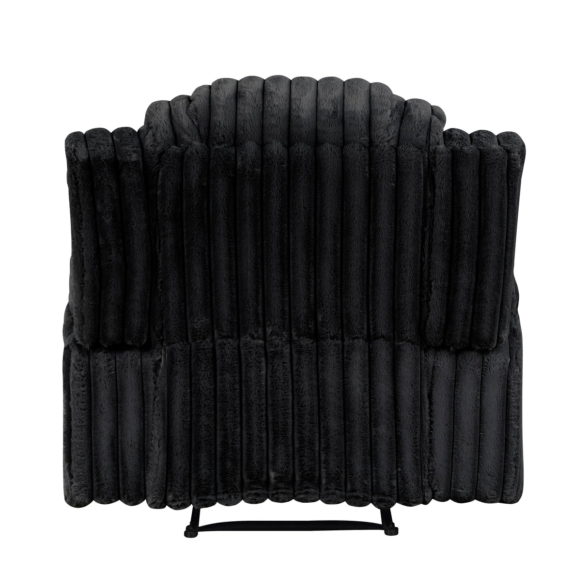 Phyllis Black Corduroy Reclining Chair with Cup Holders by Homelegance at Eve Furniture
