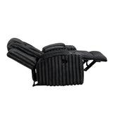 Phyllis Black Corduroy Reclining Chair with Cup Holders by Homelegance at Eve Furniture