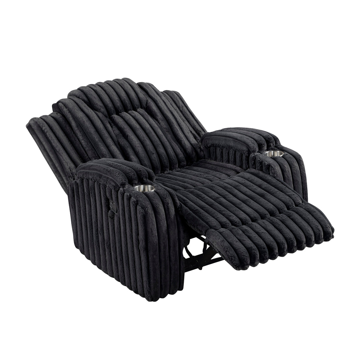 Phyllis Black Corduroy Reclining Living Room Set by Homelegance at Eve Furniture