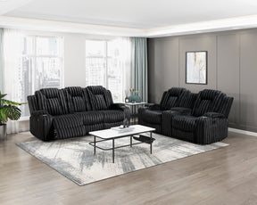 Phyllis Black Corduroy Reclining Living Room Set by Homelegance at Eve Furniture