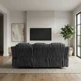 Phyllis Dark Gray Double Reclining Sofa by Homelegance at Eve Furniture