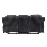 Phyllis Dark Gray Double Reclining Sofa by Homelegance at Eve Furniture