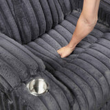 Phyllis Dark Gray Reclining Chair by Homelegance at Eve Furniture