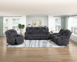 Phyllis Dark Gray Reclining Chair by Homelegance at Eve Furniture