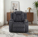 Phyllis Dark Gray Reclining Chair by Homelegance at Eve Furniture