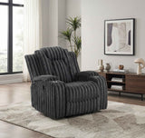 Phyllis Dark Gray Reclining Chair by Homelegance at Eve Furniture