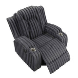 Phyllis Dark Gray Reclining Chair by Homelegance at Eve Furniture