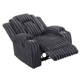 Phyllis Dark Gray Reclining Chair by Homelegance at Eve Furniture