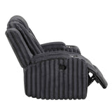 Phyllis Dark Gray Reclining Chair by Homelegance at Eve Furniture