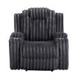 Phyllis Dark Gray Reclining Chair by Homelegance at Eve Furniture