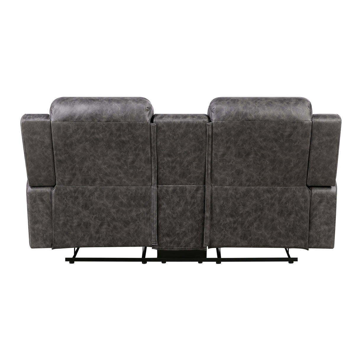 Phyllis Dark Gray Reclining Chair with Cup Holders by Homelegance at Eve Furniture