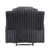 Phyllis Dark Gray Reclining Chair with Cup Holders by Homelegance at Eve Furniture