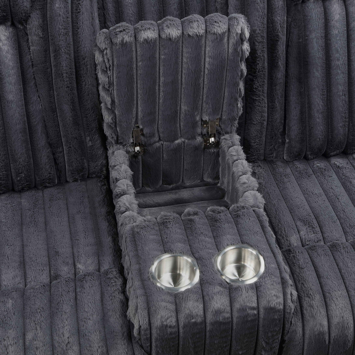 Phyllis Dark Gray Reclining Living Room Set by Homelegance at Eve Furniture
