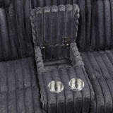 Phyllis Dark Gray Reclining Living Room Set by Homelegance at Eve Furniture