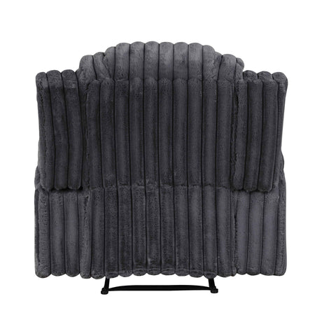 Phyllis Dark Gray Reclining Living Room Set by Homelegance at Eve Furniture