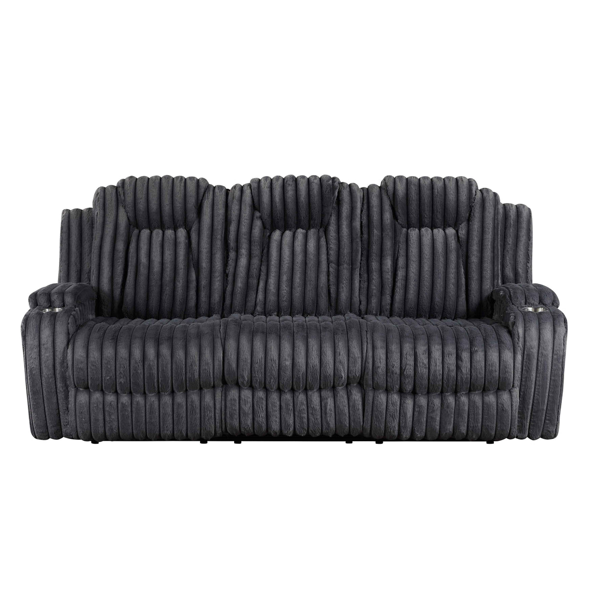 Phyllis Dark Gray Reclining Living Room Set by Homelegance at Eve Furniture