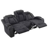 Phyllis Dark Gray Reclining Living Room Set by Homelegance at Eve Furniture