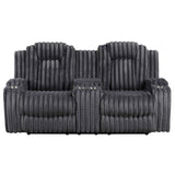 Phyllis Dark Gray Reclining Living Room Set by Homelegance at Eve Furniture