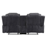 Phyllis Dark Gray Reclining Living Room Set by Homelegance at Eve Furniture