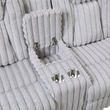 Phyllis Light Gray 2-Piece Reclining Living Room Set by Homelegance at Eve Furniture
