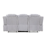 Phyllis Light Gray 2-Piece Reclining Living Room Set by Homelegance at Eve Furniture