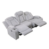 Phyllis Light Gray 2-Piece Reclining Living Room Set by Homelegance at Eve Furniture