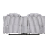 Phyllis Light Gray 2-Piece Reclining Living Room Set by Homelegance at Eve Furniture