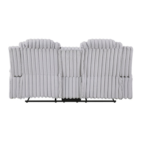 Phyllis Light Gray 2-Piece Reclining Living Room Set by Homelegance at Eve Furniture