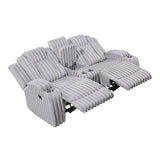 Phyllis Light Gray 2-Piece Reclining Living Room Set by Homelegance at Eve Furniture