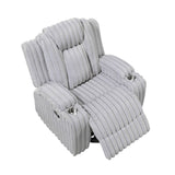 Phyllis Light Gray 3-Piece Reclining Living Room Set by Homelegance at Eve Furniture