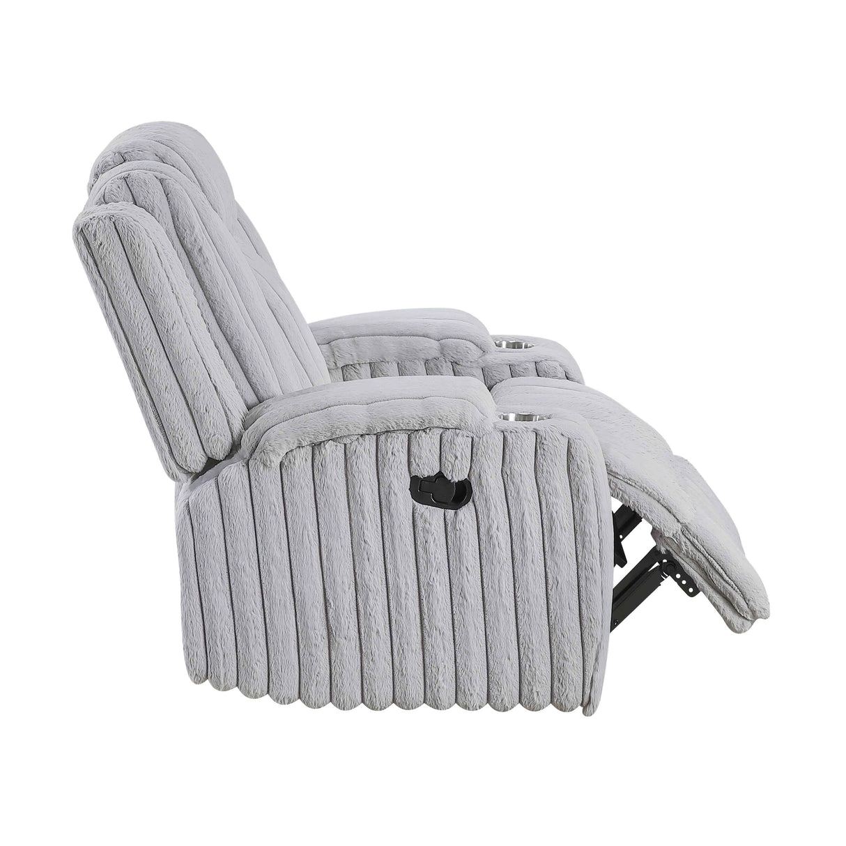 Phyllis Light Gray 3-Piece Reclining Living Room Set by Homelegance at Eve Furniture