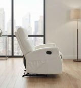 Phyllis Light Gray Double Reclining Loveseat with Center Console by Homelegance at Eve Furniture