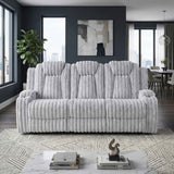 Phyllis Light Gray Double Reclining Sofa by Homelegance at Eve Furniture