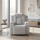 Phyllis Light Gray Reclining Chair by Homelegance at Eve Furniture
