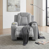 Phyllis Light Gray Reclining Chair by Homelegance at Eve Furniture
