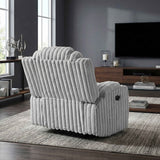 Phyllis Light Gray Reclining Chair by Homelegance at Eve Furniture